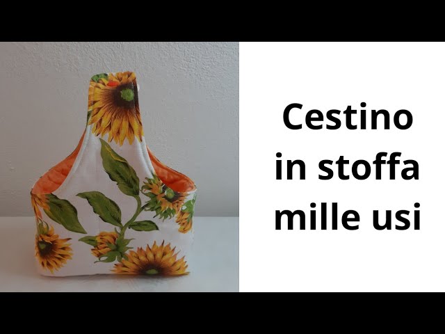 Cestino in stoffa mille usi tutorial cucito con cartamodello gratis # portamollette #portalavoro 