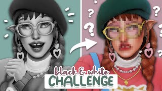 Can I Make a Sim in BLACK & WHITE? | Sims 4 Create a Sim Challenge