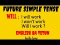 How to use " WILL "English ba Tetun Future simple tense