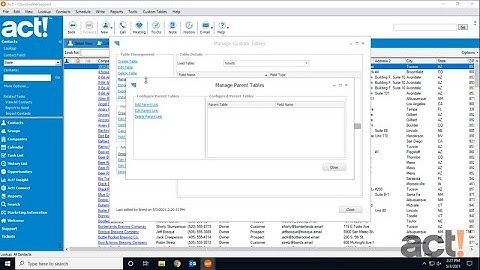 Act! Premium Training Videos - Setting Up Related Custom Tables