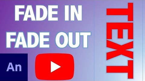 Adobe Animate Text Fade in & Fade Out #teacher #education #adobeanimate