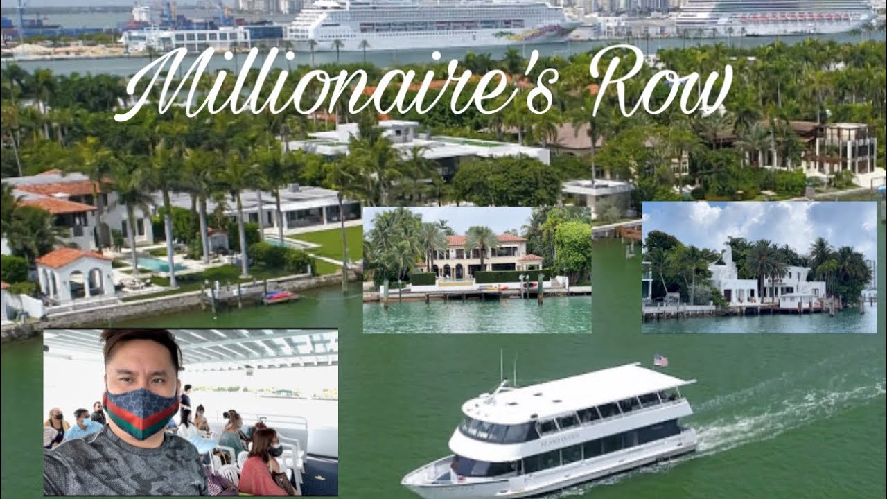 miami boat tour of millionaire' row