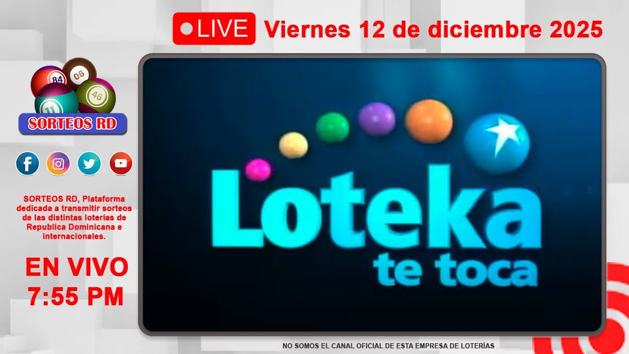 Loteka y Anguilla Lottery en vivo 🎰| Viernes 12 de diciembre 2025 – 7:55 PM