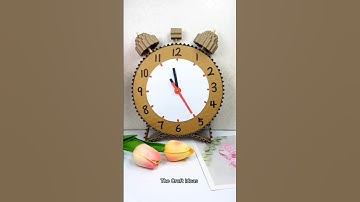 how to make a cardboard working clock |Diy wall clock #shorts #clock