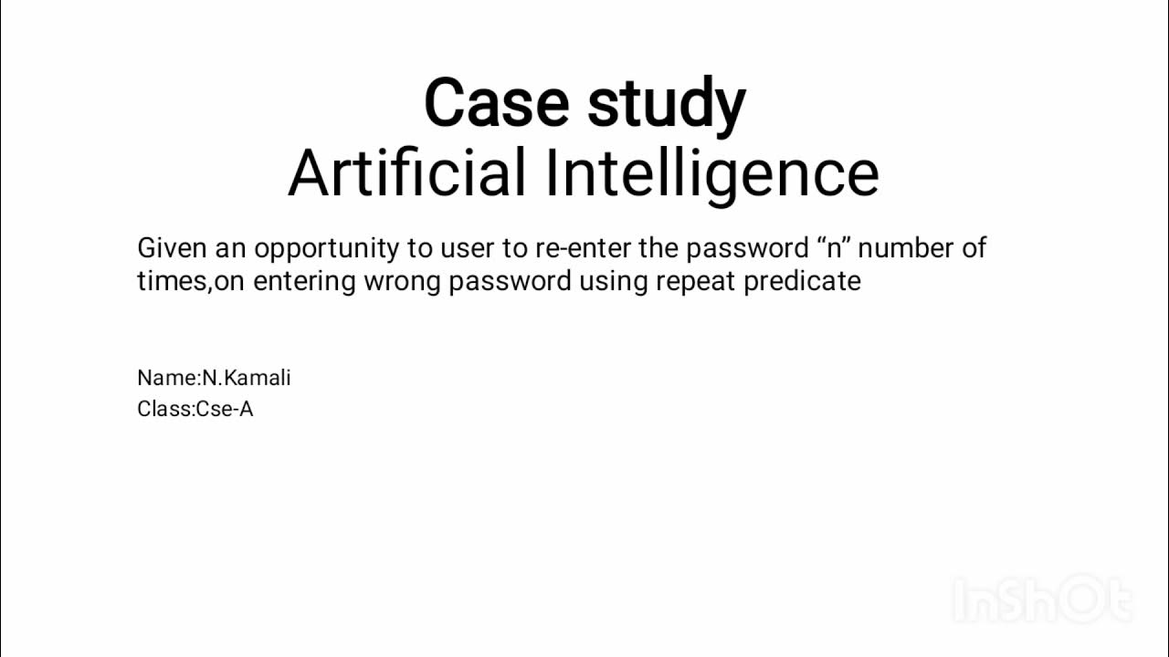case study artificial intelligence