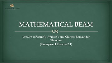 Lecture 1: Fermat