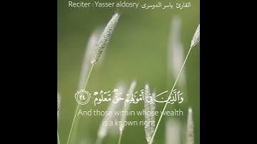 تلاوة هادئة وقصيرة ياسر الدوسري 🌷💚🌷
