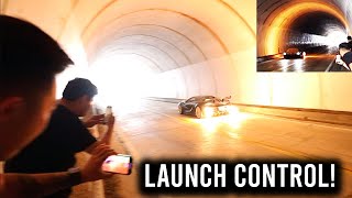 Crazy loud E92 M3 &amp; McLaren shooting flame rings in tunnel!