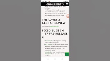 minecraft net: 1.17 pre-release 3 released! tweaked candle textures axolotl glow squid changes!
