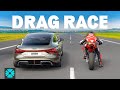 سباق أودي RS E Tron GT Perf ضد دوكاتي بانيجال V4 S ربع ميل 