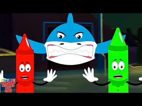 Scary Flying Shark Nursery Rhyme & Baby Song by Crayons