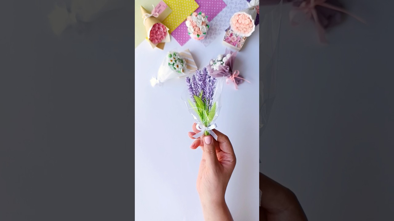 DIY mini lavender bouquet 
