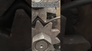 Industrial Machine Bending Heavy Metal Rod With Star Gears