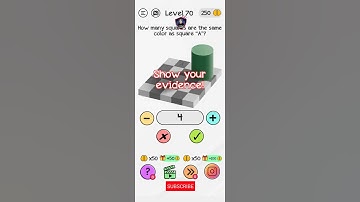 Braindom Level 70 How many square are the same as square "A"?