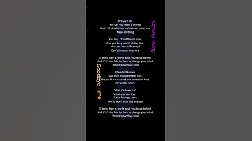Thumbnail of Conway Twitty  " Goodbye Time", Complete lyrics.