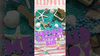 Mermaid Sensory Bin Magic! 🧜‍♀️✨ #sensoryplay  #sensoryactivities #sensorybin #summeractivities