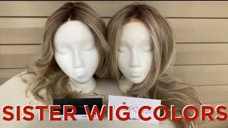 ￼Are These Sister Wig Colors? | BELLE TRESS BUTTERBEER BLONDE and ELLEN WILLE CHAMPAGNE ROOTED
