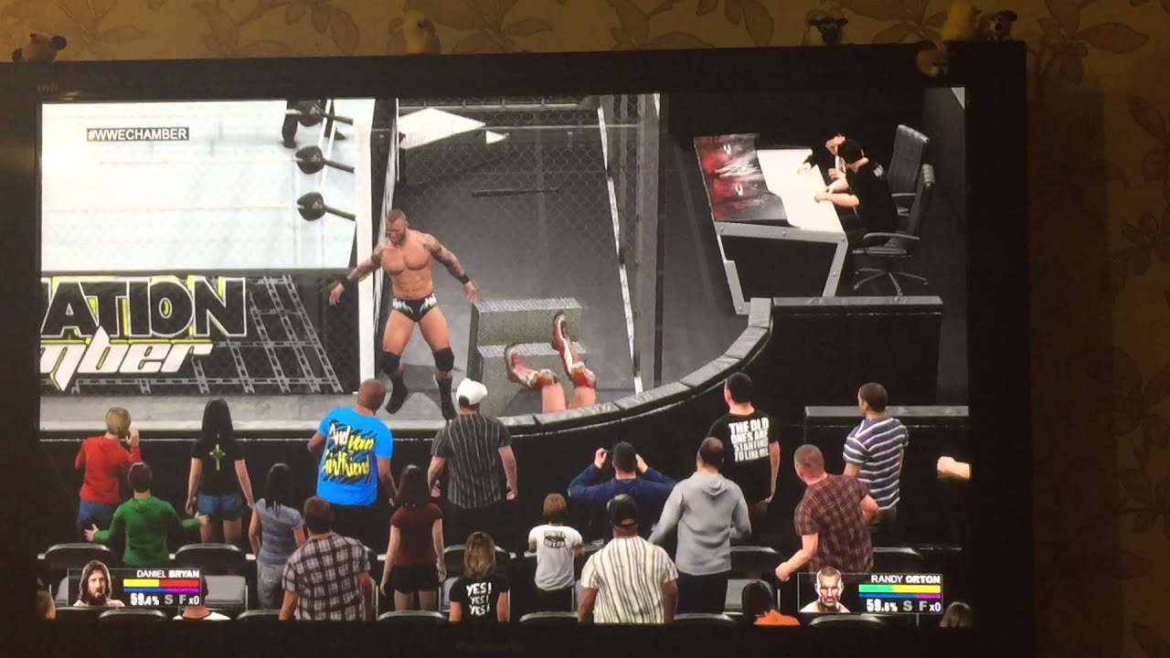 wwe 2k15 how to break hell in a cell