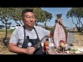 Cooking With MASTER SUSHI CHEFS!!!  Hiro Catches and Cooks his FIRST Halibut!