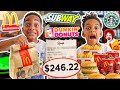 Letting The Person In Front of Us Decide What We Eat for 24 Hours Challenge | The Prince Family