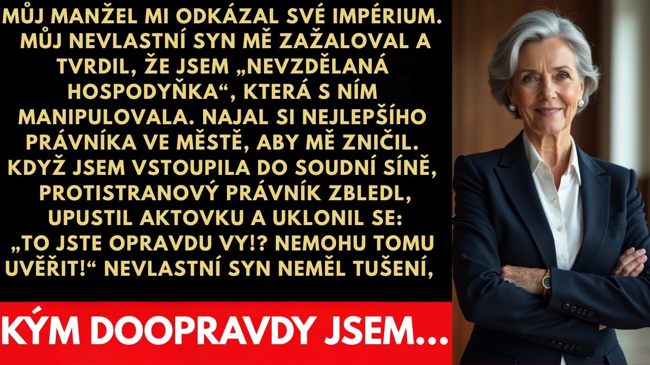 „Je jenom žena v domácnosti." Ta slova pronesl můj nevlastní syn Tyler v soudní síni plné cizích lidí a rozesmál se tak hlasitě, až se po mně začali otáčet. Před šesti měsíci zemřel můj manžel...