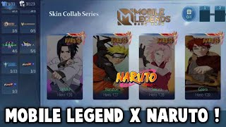 EVENT MLBB X NARUTO IS REAL ? SKIN/HERO COLLAB MOBILE LEGEND X NARUTO