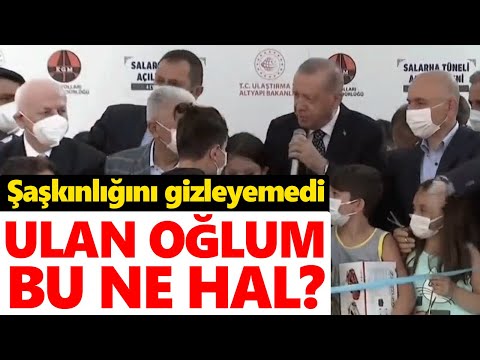 Erdoğan'ı kürsüde şaşırtan çocuk | Ulan oğlum bu ne hal?
