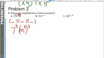 Algebra 1 - Lesson 7.4 More Multiplication Properties of Exponents