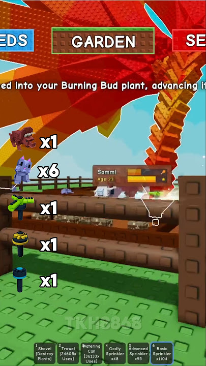 How to grow super big Burning Bud😱 #roblox #growagarden #tkh8868
