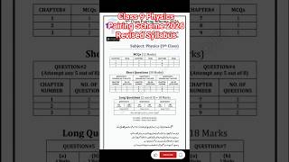 Class 9th Physics Pairing Scheme 2026| for all Punjab Boards | Revised ALP