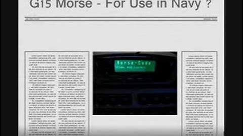 Logitech G15 RGB MOD - Applet for Morse code
