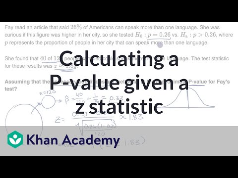 Calculating a P-value given a z statistic | AP Statistics | Khan Academy