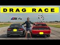 Tuned BMW F82 M4 vs Dodge Challenger Hellcat, someone gets slapped hard! Drag and Roll Race.