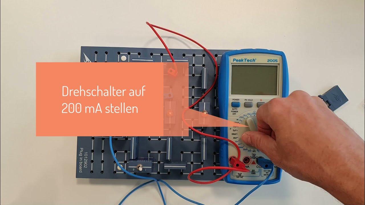 Stromstärken mit einem Multimeter messen (PeakTech 2005) YouTube