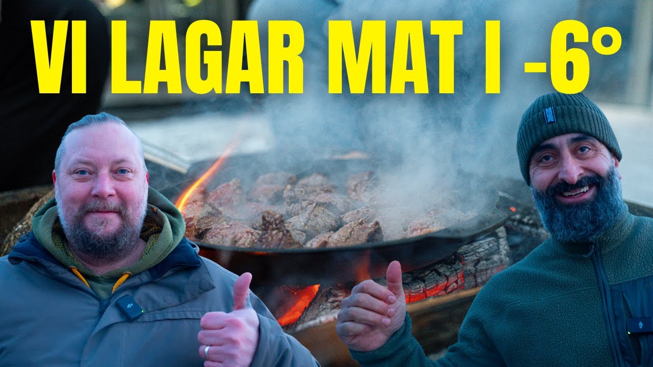 Utomhuslagning i minusgrader - Vi gör biff rydberg trots kylan