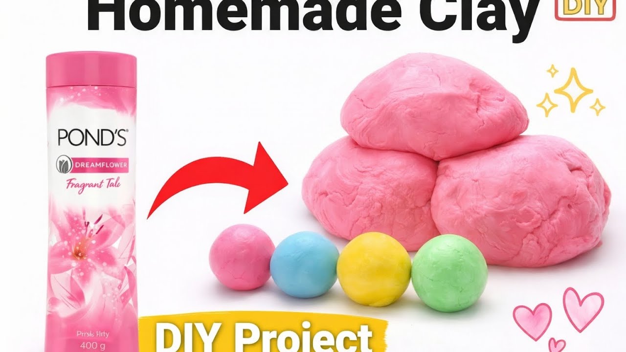 How to make clay at home/homemade clay// diy homemade clay. 