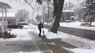 Chardon shovels season's first real snow