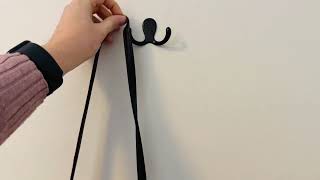 10 Pack Black Double Prong Wall Coat Hooks | Mudroom Organization