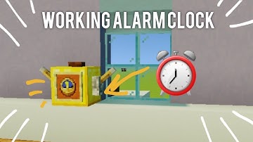 ✔Minecraft PE: Working Alarm Clock Tutorial
