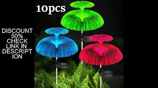 1-10pcs 7Color Changing Outdoor Lamp Solar Jellyfish Lights Waterproof Pathway Lawn Garden Decor Lig