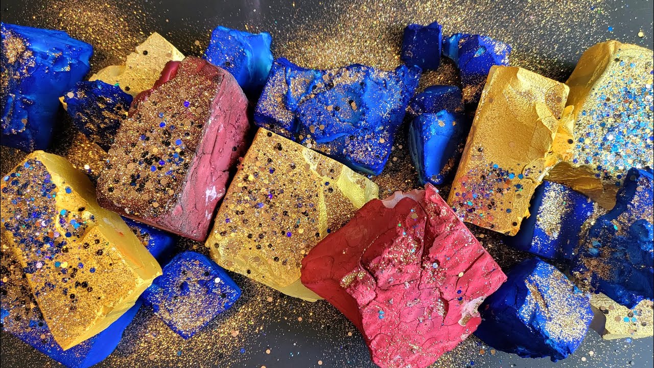 Dusty, Soft, Dyed, Glittery BSN Gym Chalk Crush ~ ASMR