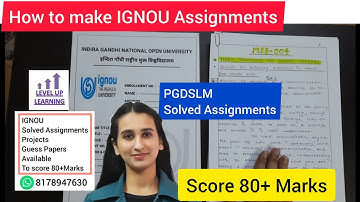 IGNOU Solved Assignments Level Up Learning Simran Gumber
