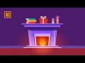 HOW TO DRAW A FIREPLACE IN ADOBE ILLUSTRATOR