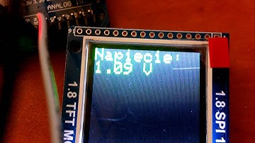 Arduino pomiar napięcia wyświetlacz tft