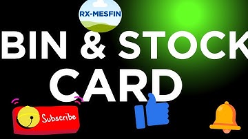 Efficient Inventory Control Using BIN and Stock Cards / Bin and stock card