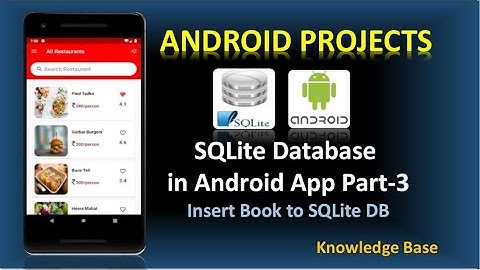 SQLite Database in Android Part-3 | Insert Book Functionality #android #androidprojects #sqlite