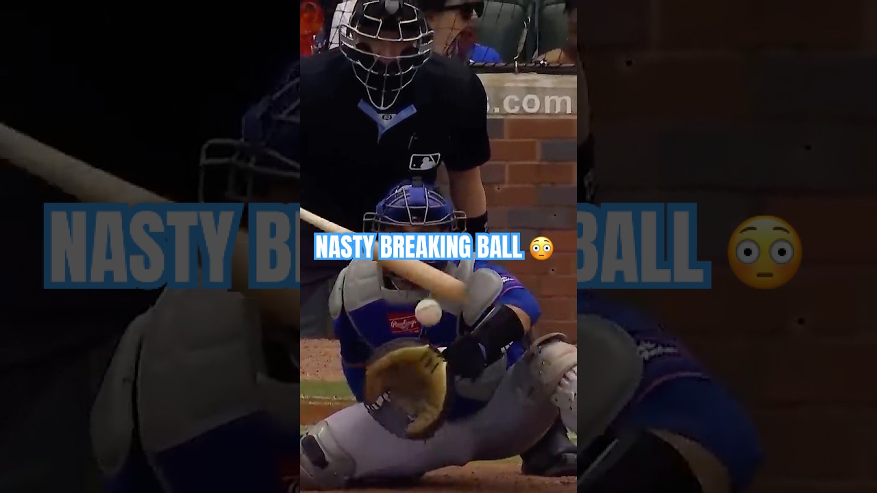 Nolan McLean strikes out Matt Olson with a nasty breaking ball #baseball #highlights #shorts
