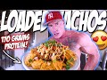 10 MINUTE BODYBUILDING LOADED NACHOS | Only 45 Grams Carbs!! Easy High Protein Recipe!