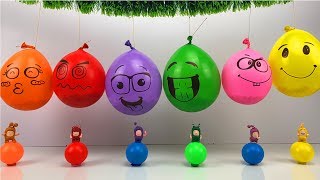 Learn Colors with Oddbods Toys and Balloons Bottles Beads