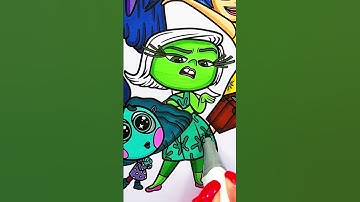 Disgust Inside Out 2 Coloring Page